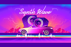 Car Audio Sound Wave Banner