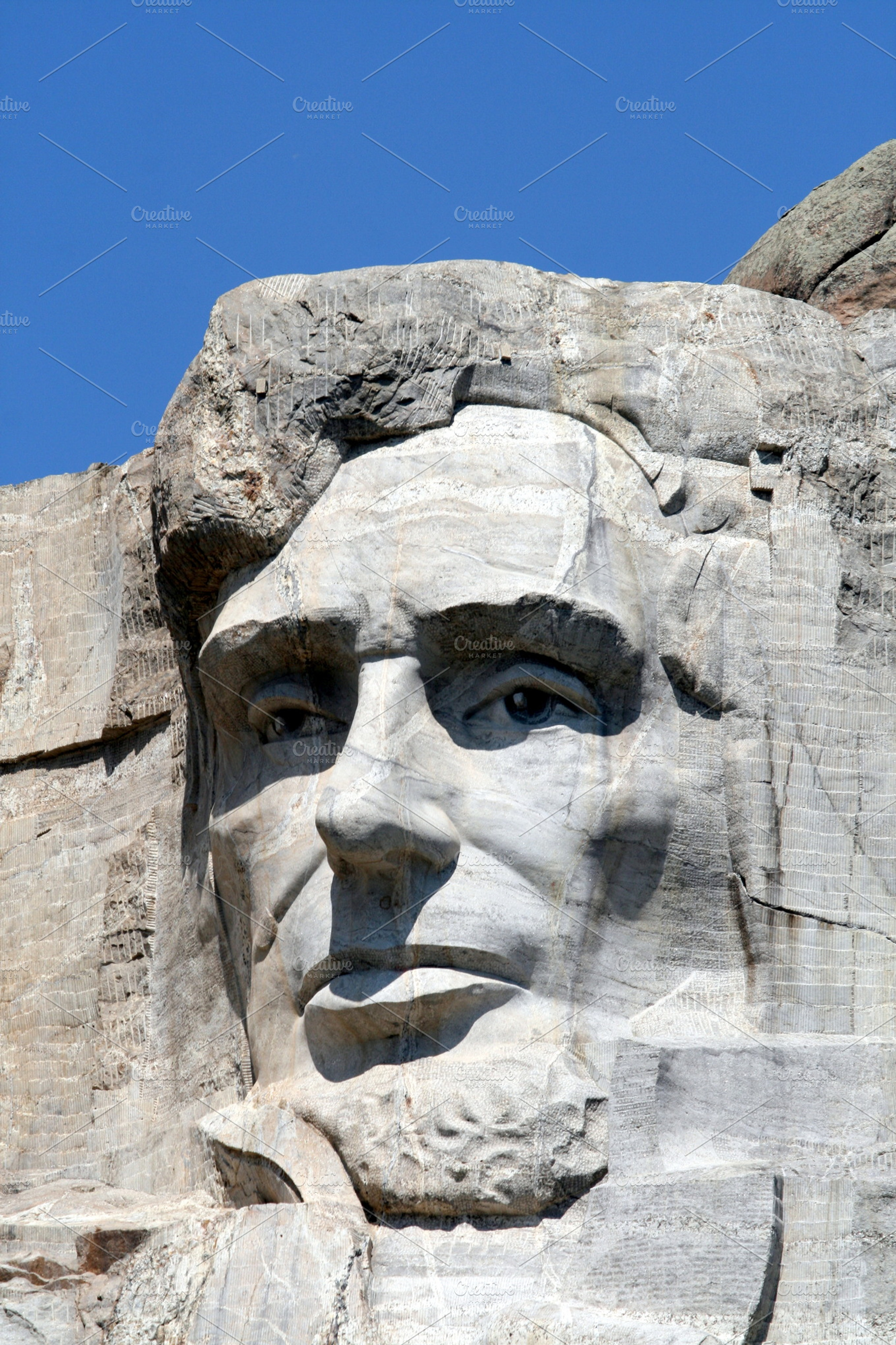 Abraham lincoln on mt rushmore stock photo containing mount rushmore and mount, a Nature Photo by Lucky Girl Creative