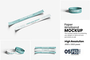 Paper Wristband Mockups, a Product Mockup by bimockup (Thumbnail 1 of 6)