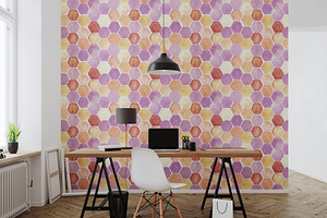 Hexagon Watercolor Seamless Patterns