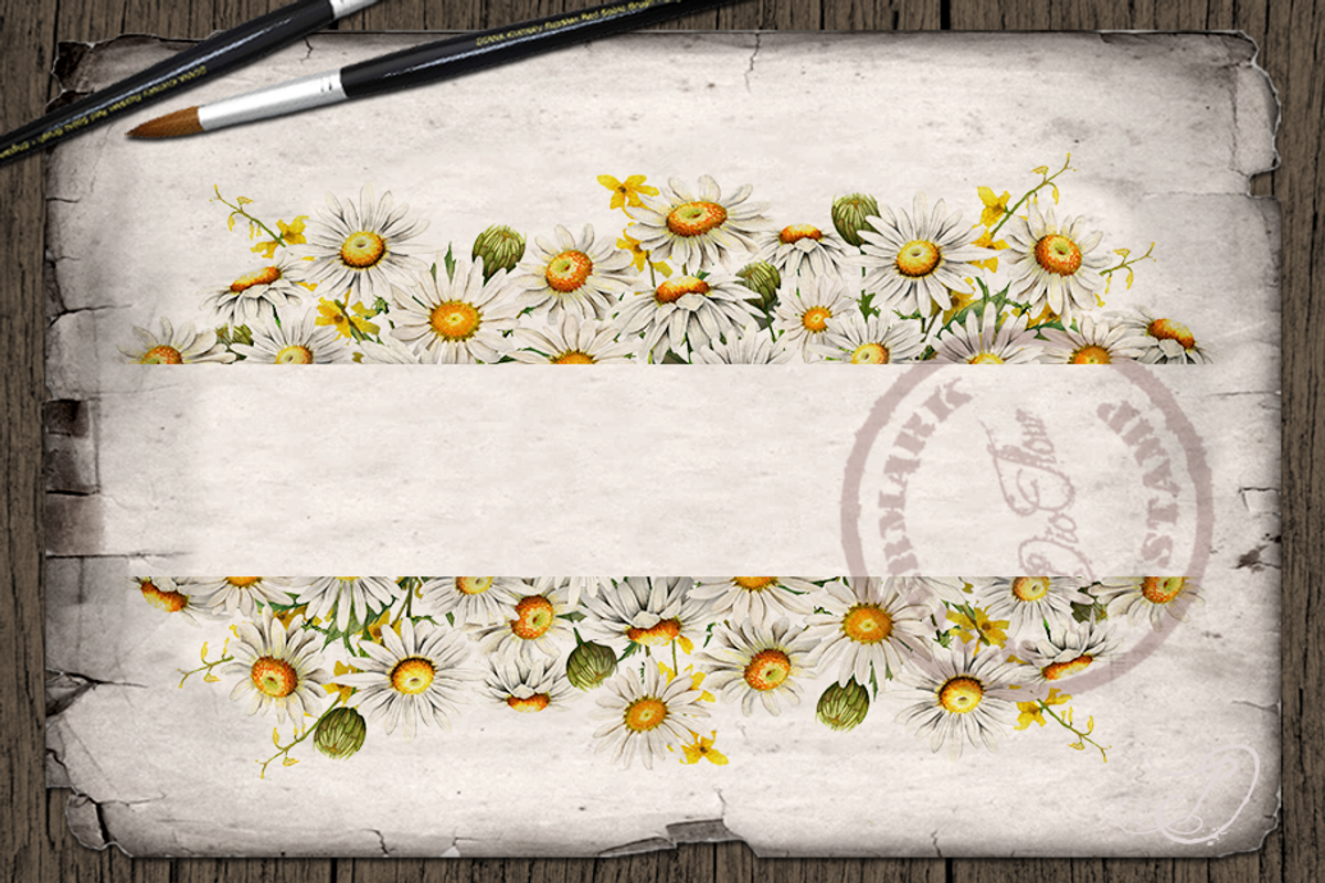 Daisy Watercolor Illustration, a Decorative Illustration by DioFlow (Photo 3 of 5)