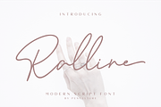 Ralline - Modern Script Font, a Script Font by Pen Culture (Thumbnail 1 of 10)