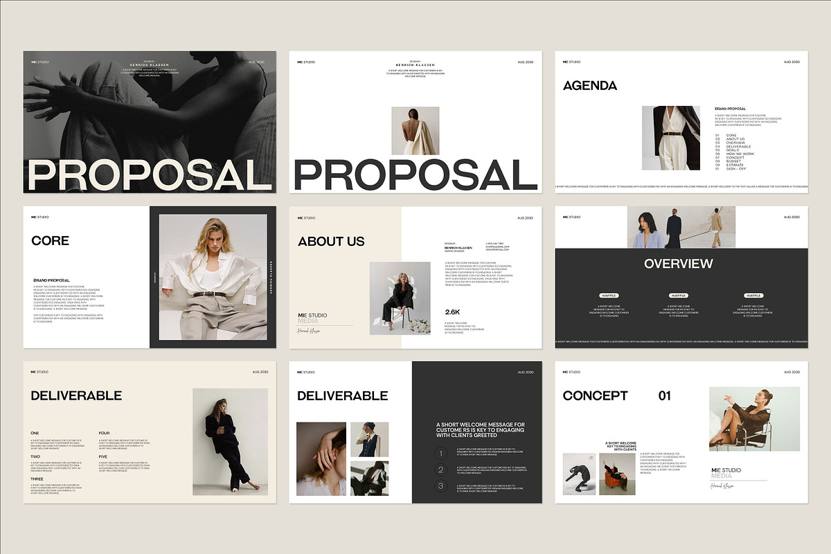 Brand Proposal Presentation Template, a Presentation Template by Graphpexel (Photo 8 of 10)