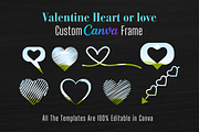 20 Valentine Heart Canva Fream, a Design Template by Waliullah Solutions (Thumbnail 1 of 4)