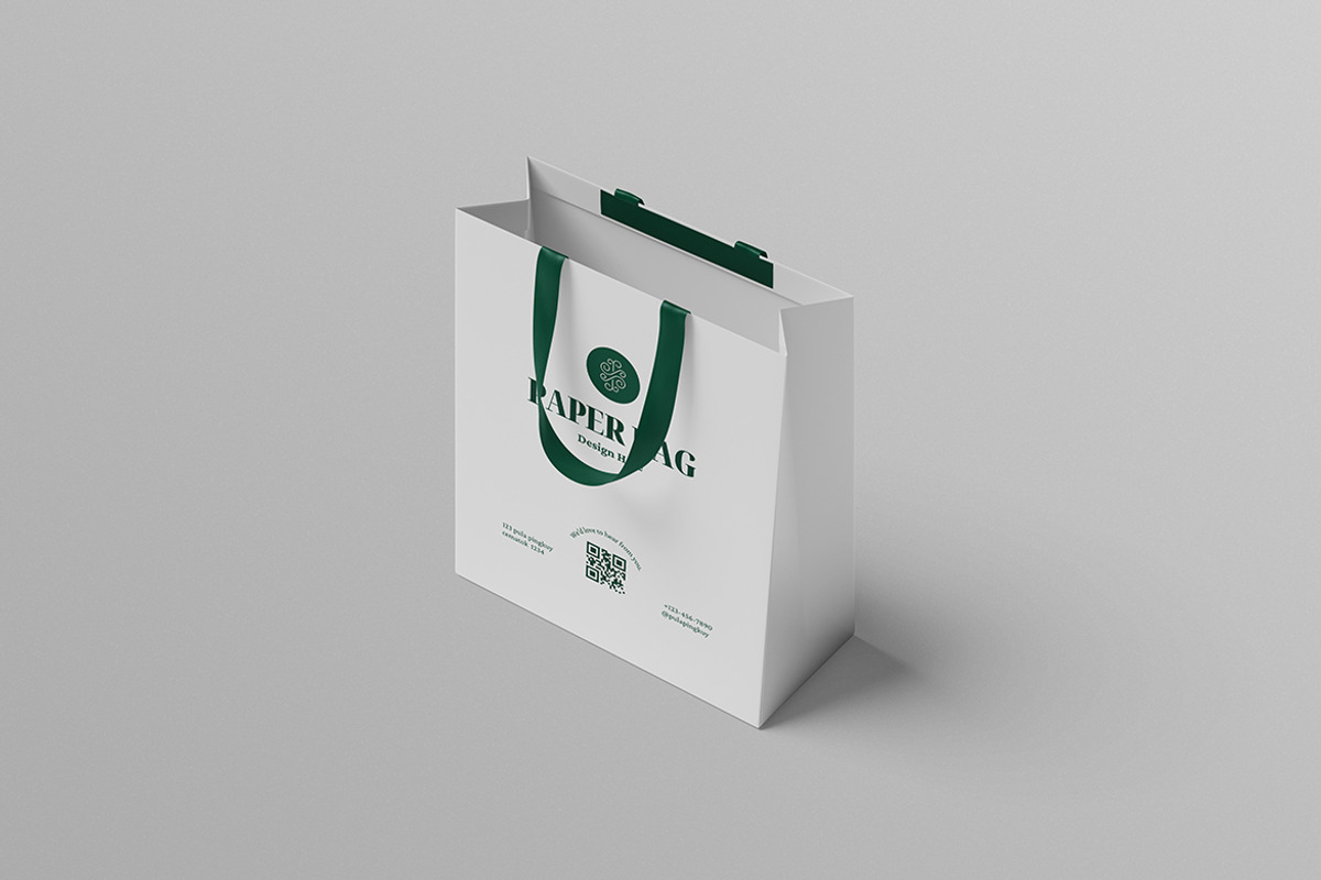 Paper Bag Mockup, a Packaging Mockup by Pikachudesign (Photo 2 of 5)