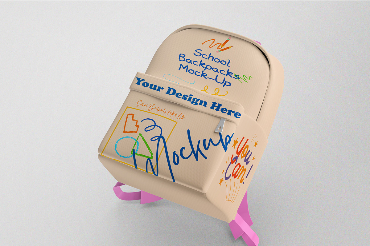 School Backpacks Mock-Ups, a Packaging Mockup by 2M GRAPHICS DESIGN (Photo 4 of 5)