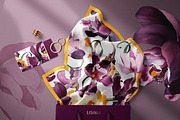 Purple floral pattern, orchids, a Pattern Graphic by Lisima (Thumbnail 11 of 15)
