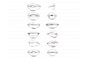 Photoshop Lips Stamps