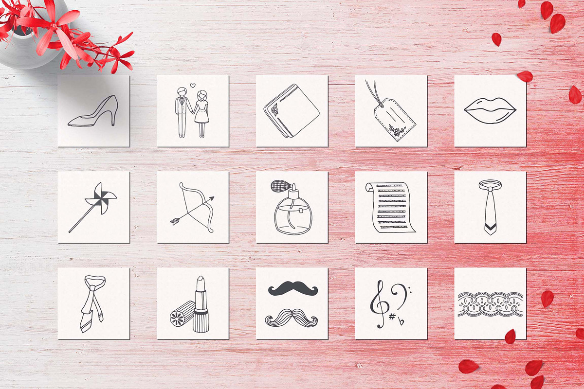 150 Hand Drawn Elements -Wedding-, a Decorative Illustration by Michael Rayback Design (Photo 11 of 11)