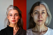 86 Split faces, a Beauty & Fashion Photo by Handmadefont (Thumbnail 7 of 13)
