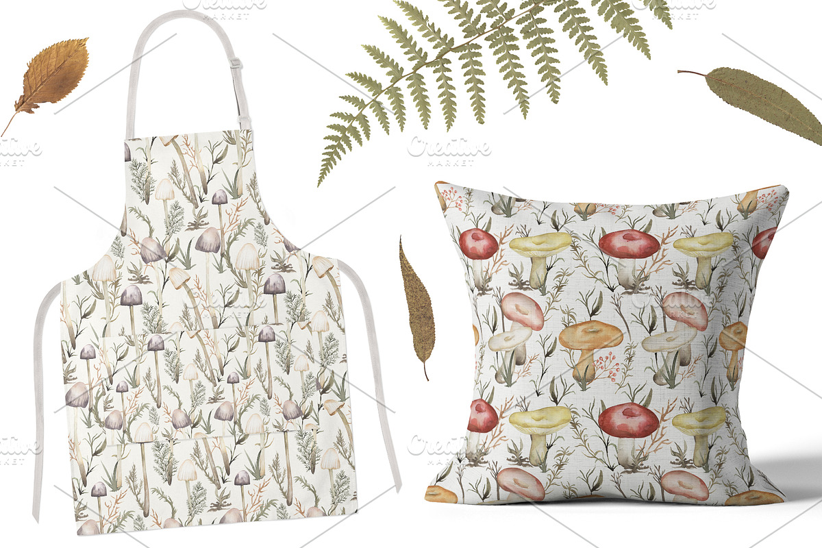 Watercolor Mushrooms Collection, an Education Illustration by MayaNavits (Photo 9 of 14)