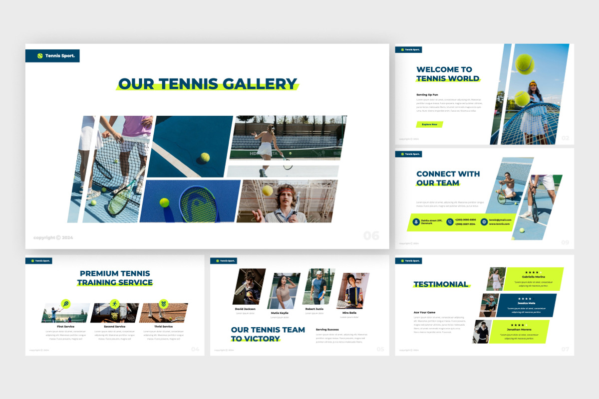 Fun Tennis Presentation PowerPoint, a Presentation Template by Antstheme (Photo 2 of 2)