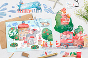 Little Heroes Cute watercolor animal, an Animal Illustration by Ann Art Houze (Thumbnail 2 of 9)