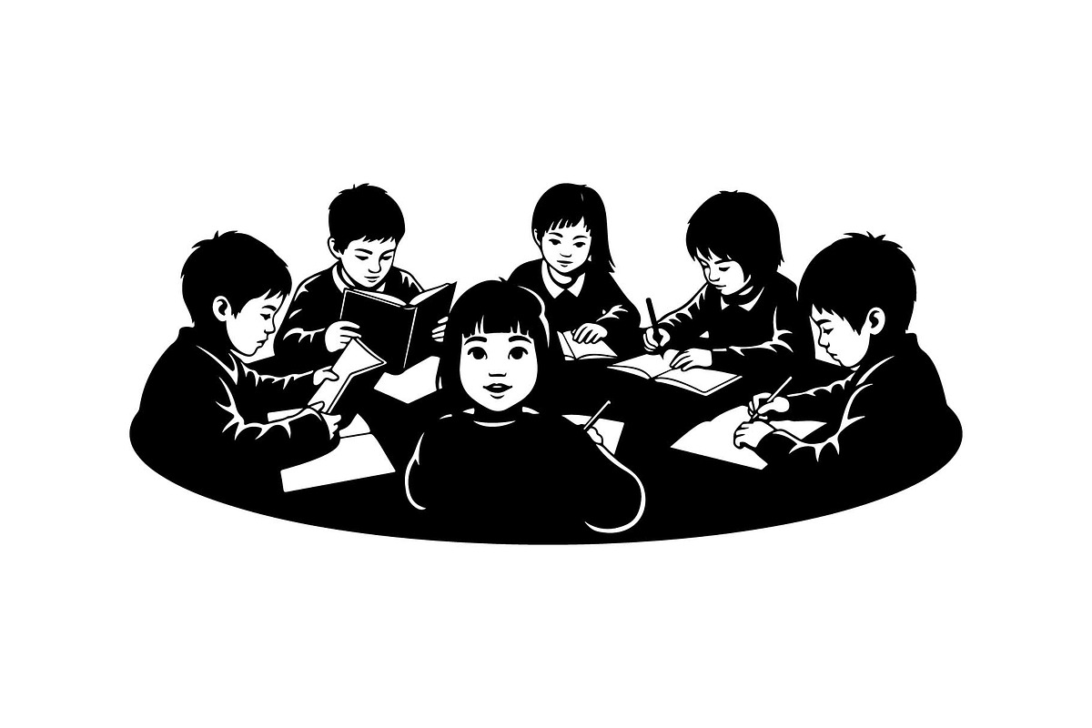 School Student Silhouette Icons, an Object Graphic by yasushie (Photo 5 of 7)