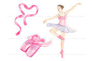 Watercolor Ballerina Clipart, an Illustration by ArtfulStudio (Thumbnail 3 of 9)