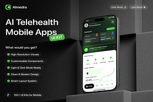 Almedra – AI Telehealth Apps UI KIT, an UI Kit Template by Creative Perspective