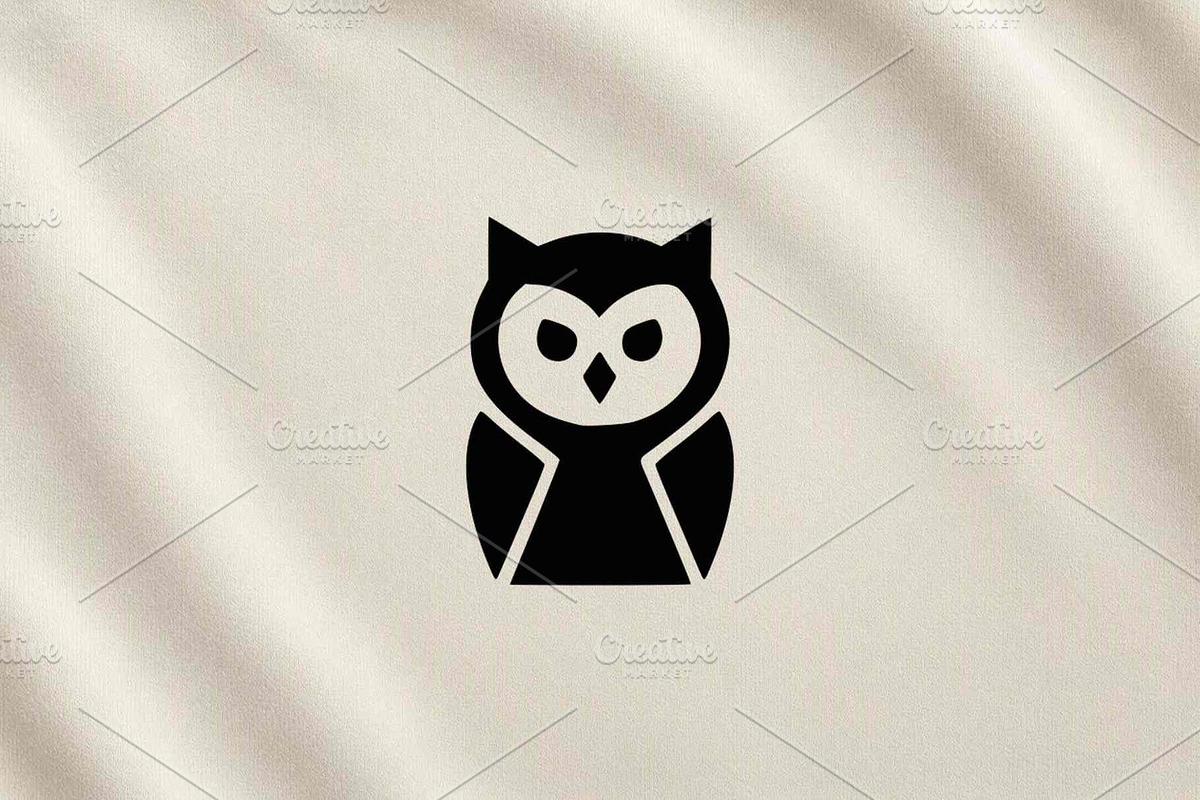 Owl Silhouette Vector Simple, an Animal Illustration by Vectorium Studio (Photo 3 of 4)