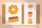 Bread Pastry Bakery products vector, a Food Illustration by Neliakott ♥ (Thumbnail 6 of 11)