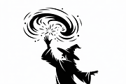 silhouette a mysterious wizard, an Illustration by Amazin_art (Thumbnail 5 of 19)