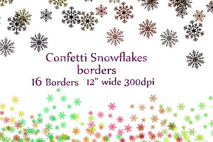 Snowflake Confetti Clipart