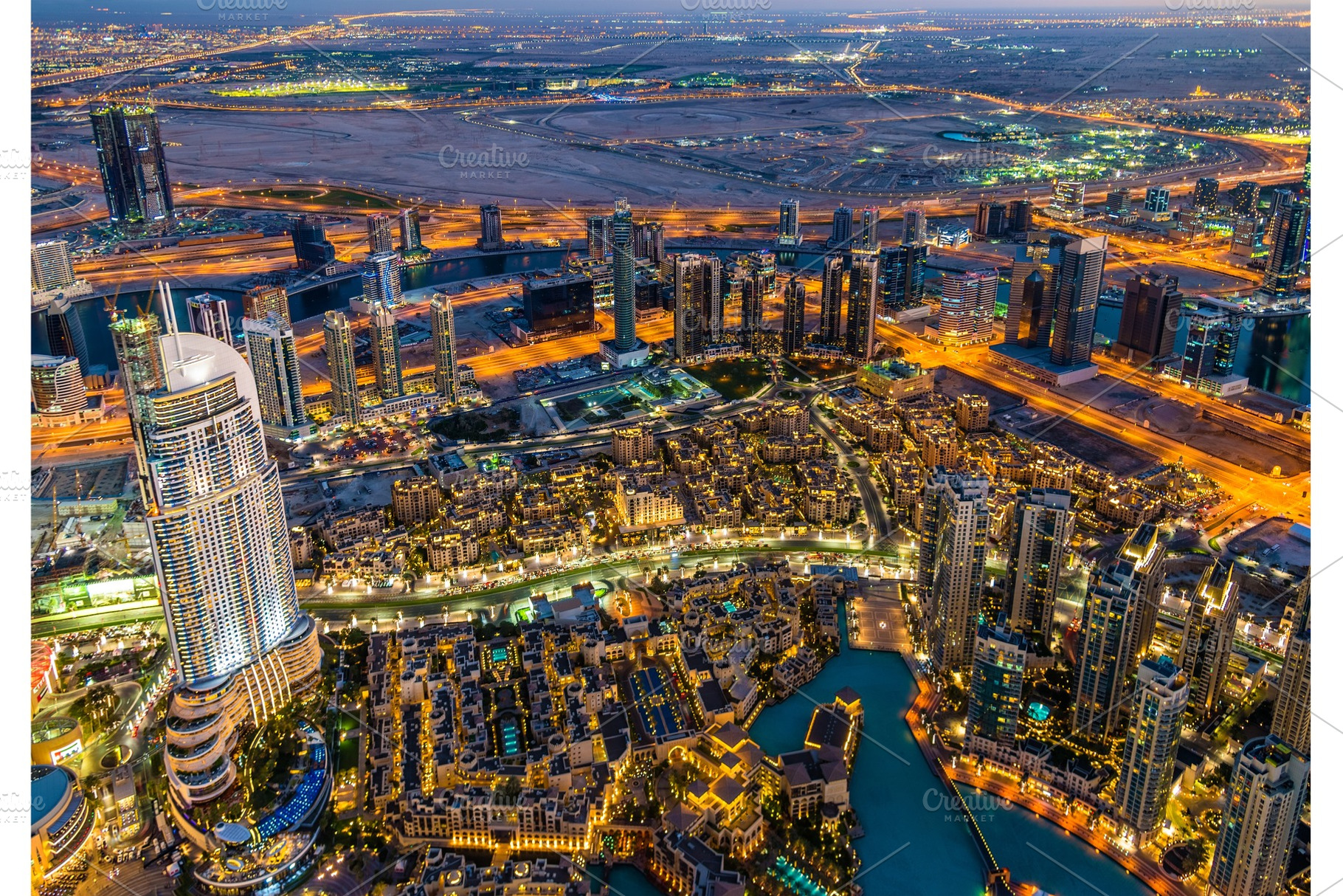 Business bay district as seen from burj dubai featuring dubai, business, and, an Architecture Photo by Leonid Andronov