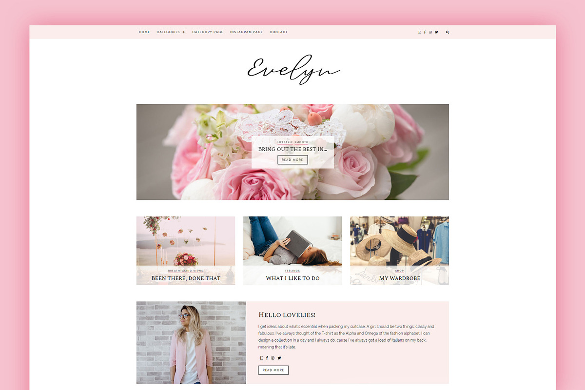 WordPress Blog Theme - Evelyn, a WordPress Template by LucaThemesCom (Photo 1 of 3)