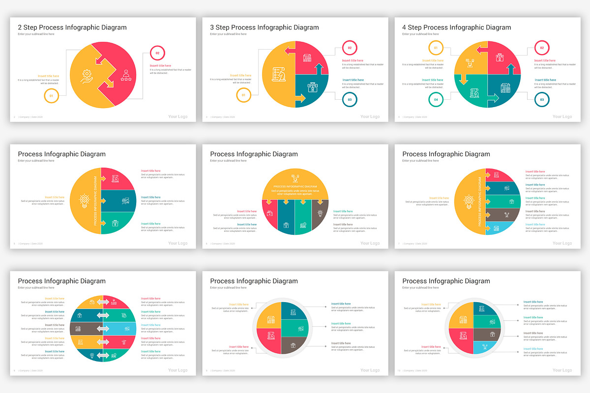 Process Google Slides Infographics, a Presentation Template by SlideOne