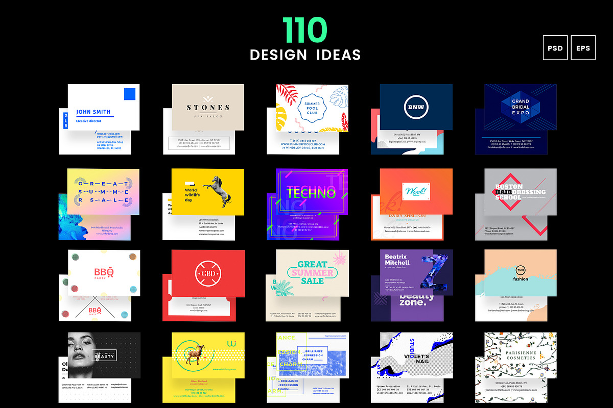 Business Card Template Bundle Sale, a Business Card Template by Amber Graphics (Photo 3 of 7)