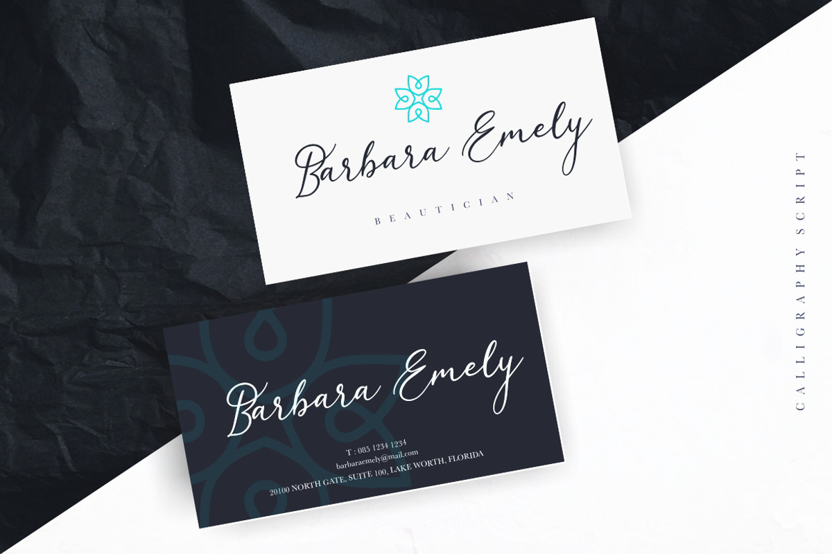 Jelymist Calligraphy Business Font preview 2
