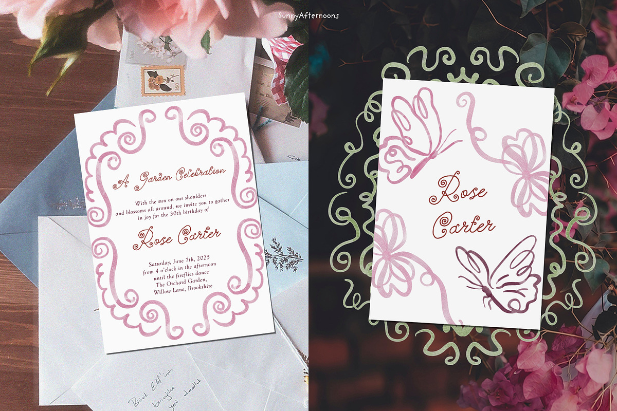 Hand-Drawn Swirly Whimsical Frames, a Decorative Illustration by SunnyAfternoons (Photo 6 of 15)