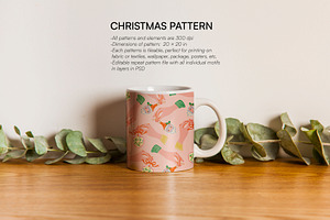 Christmas Patterns And Png Set