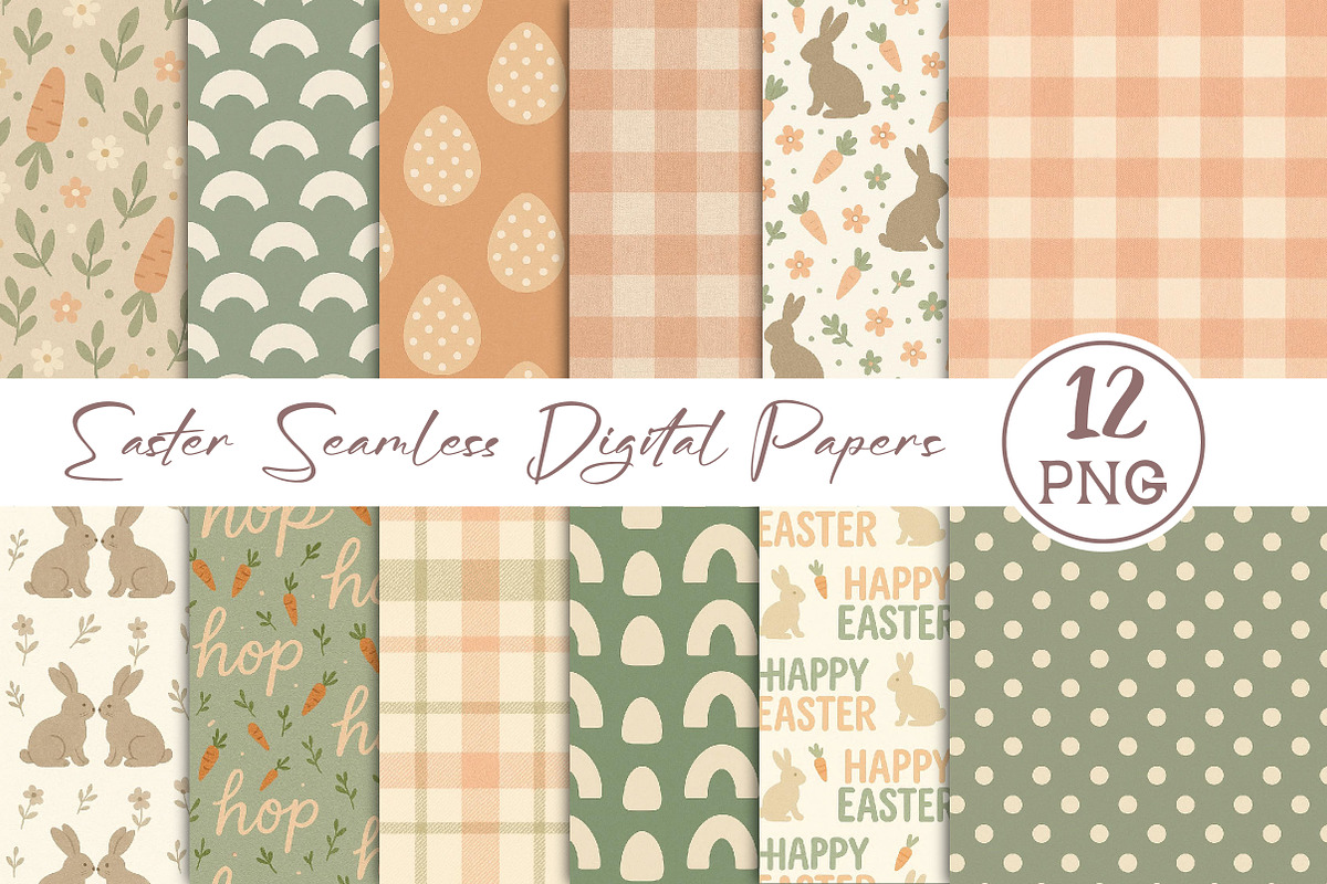 Easter Seamless Digital Papers, an Illustration by Libby Wishes (Photo 1 of 4)