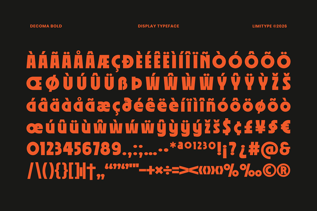 Decoma - Bold Geometric Font, a Sans Serif Font by limitype (Photo 11 of 12)