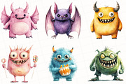 Halloween Monsters Clipart, an Illustration by OK Design (Thumbnail 4 of 5)