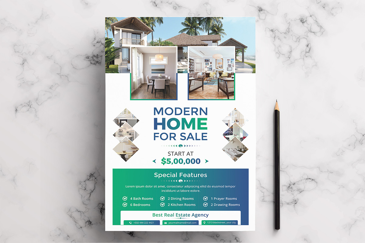 Real Estate Flyer Template, a Flyer Template by ARP Creation (Photo 1 of 4)