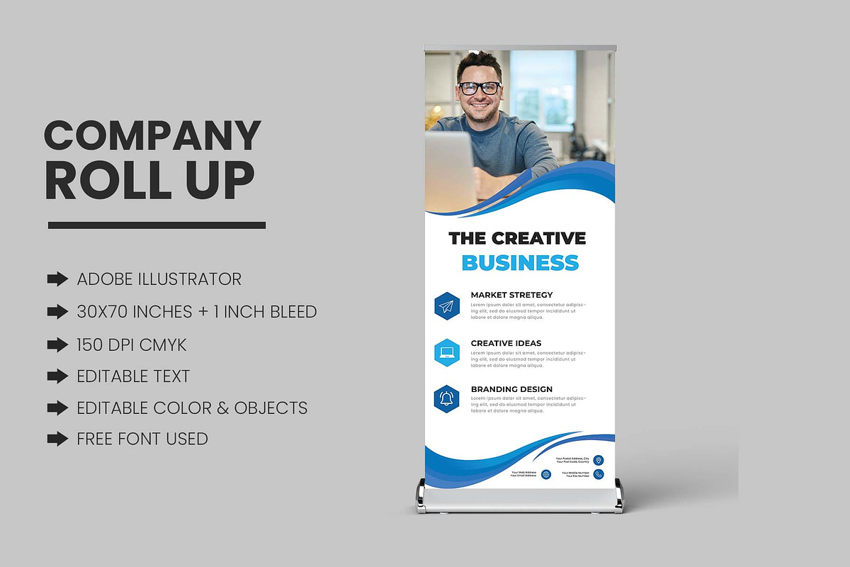 Creative Business Roll Up Banner, a Flyer Template by nandinigraphics (Photo 3 of 4)