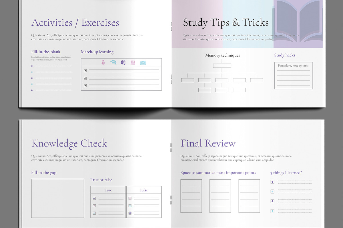 Study Workbook Template preview 5