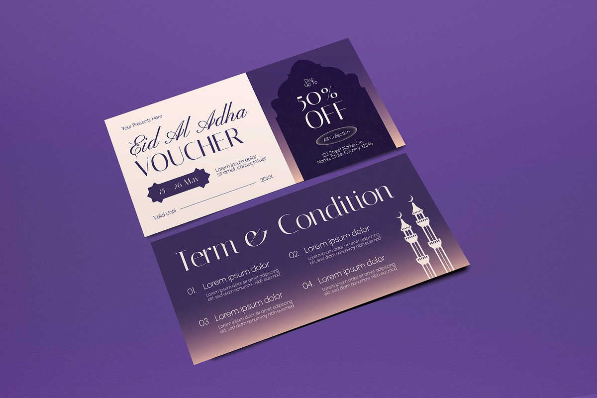 Eid Al Adha Sale Voucher, a Card Template by graphicook (Photo 2 of 3)