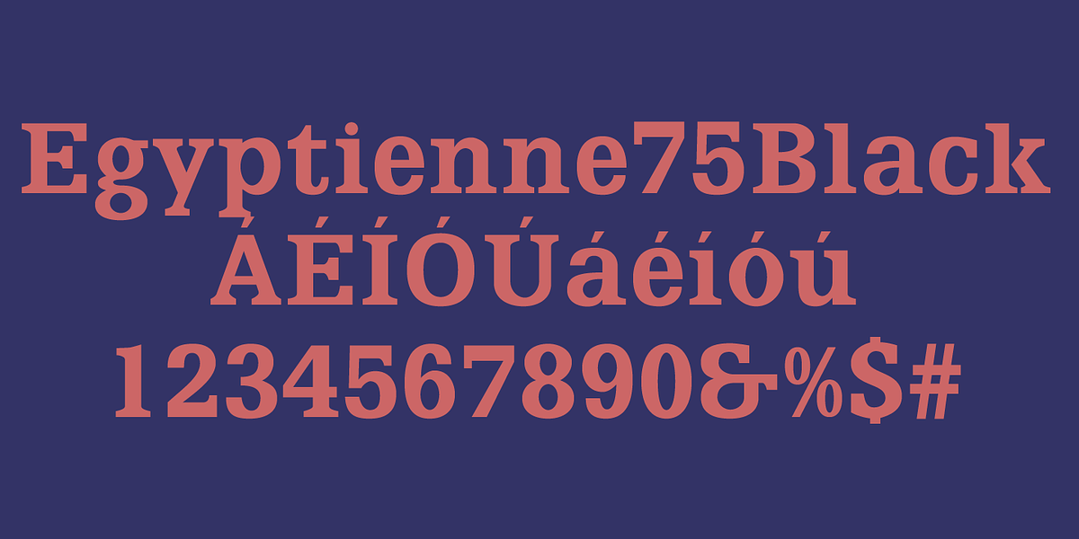 Egyptienne75Black, a Serif Font by Wooden Type Fonts
