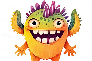 Funny Cartoon Monsters Stickers