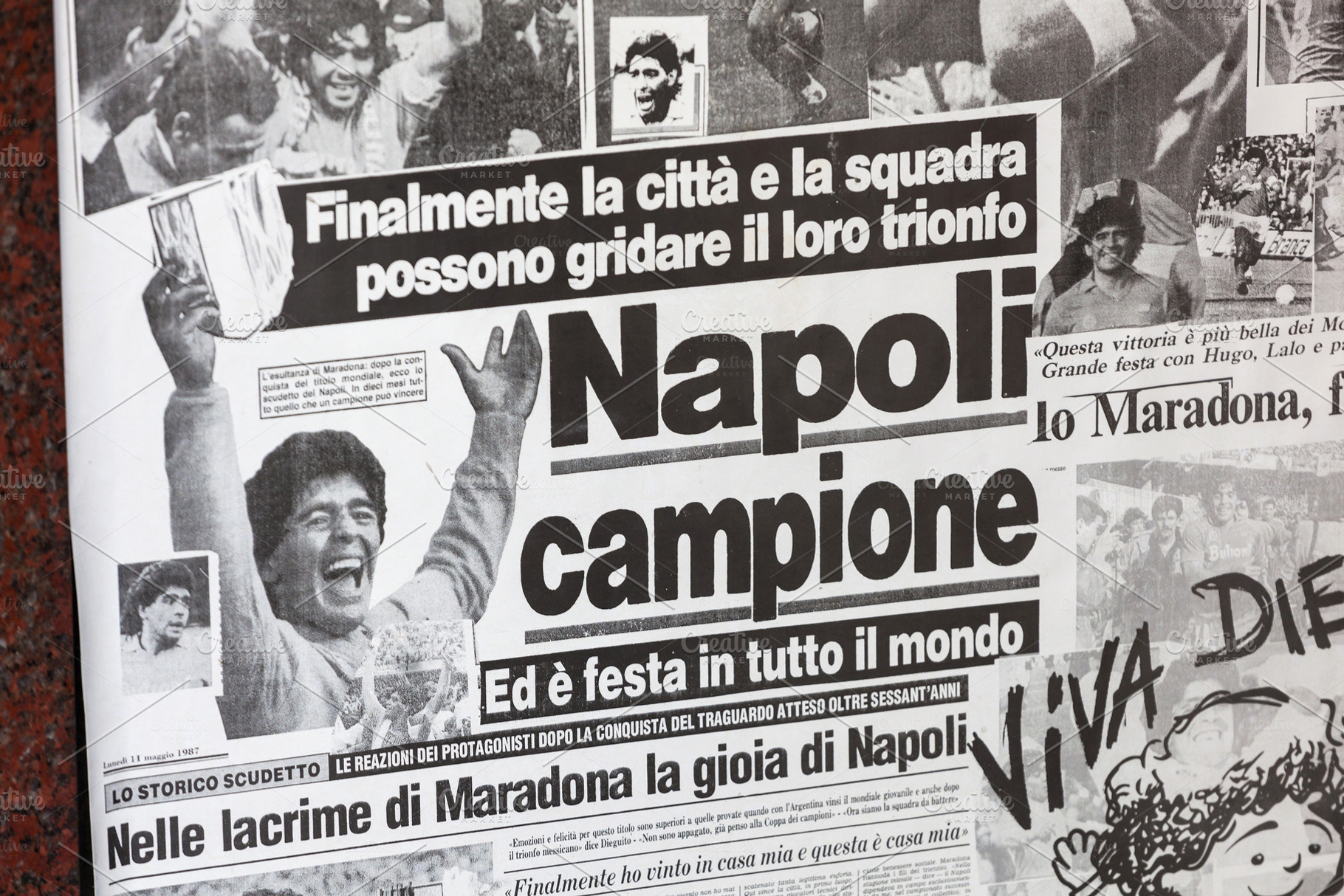 On 1987 Napoli wins the Italian Cup, a Photo by Antonio Gravante Market