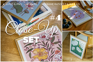 Frame Mockups Close-Up 4 Set 6 PSD