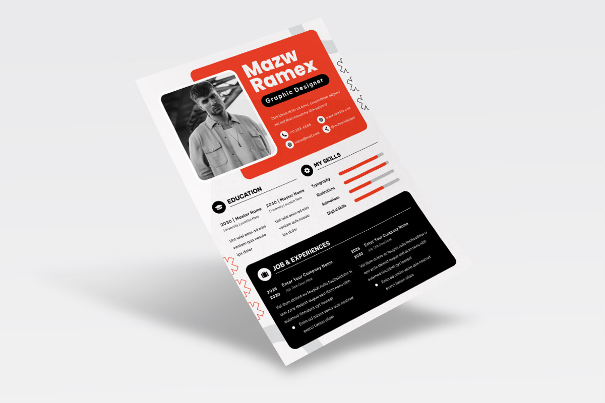 Modern Resume CV, a Resume Template by iDoodle Studio (Photo 2 of 4)
