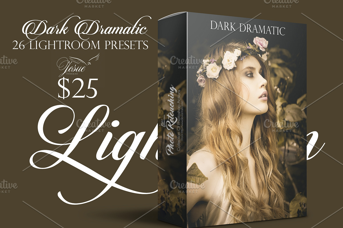 DARK DRAMATIC-LIGHTROOM PRESETS, an Action Add-On by Josue Velasquez