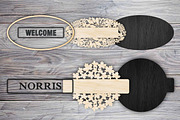 12 Welcome sign | laser cut template, a Pattern Graphic by CncCutModel (Thumbnail 2 of 5)