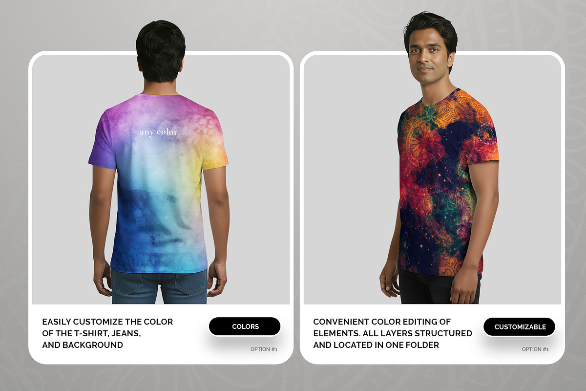 5 T-Shirt Mockups on Indian Man, a Shirt Mockup by Grow Design Craft Studio (Photo 2 of 7)