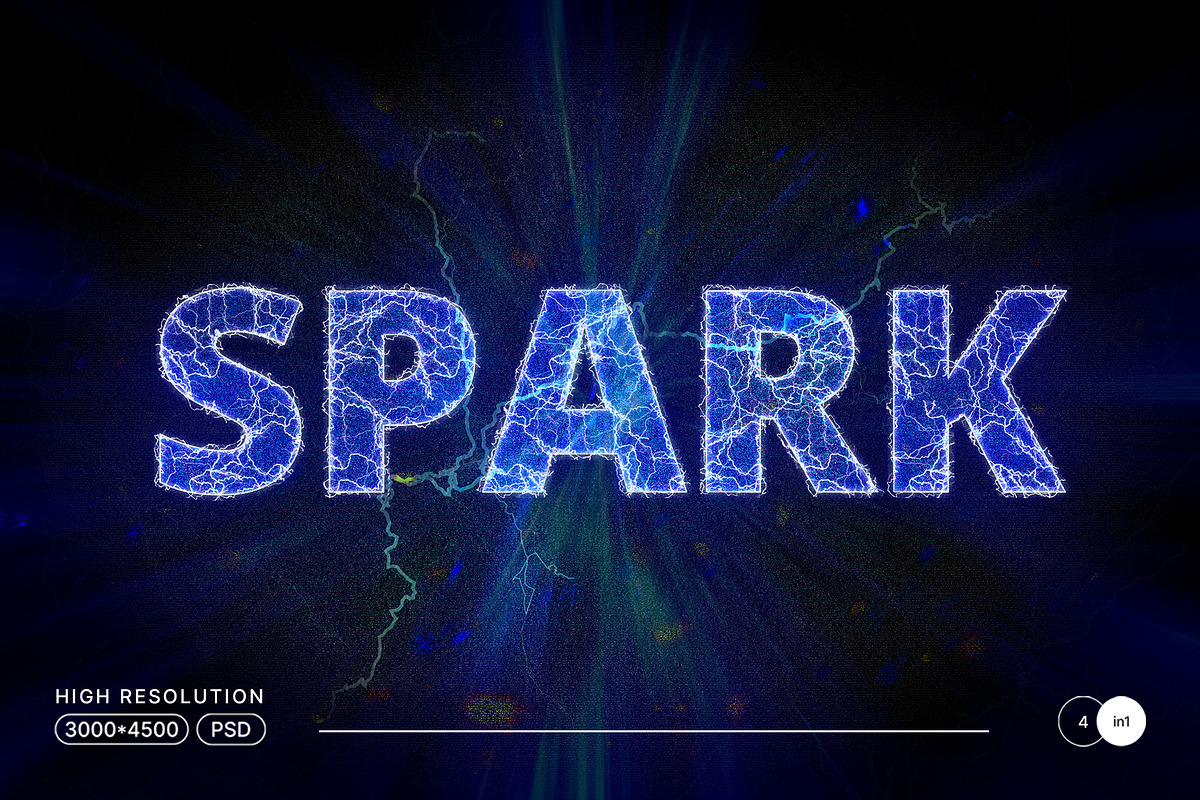 PSD Electric Editable Text Effect, a Layer Style Add-On by Photoshop Action (Photo 3 of 19)