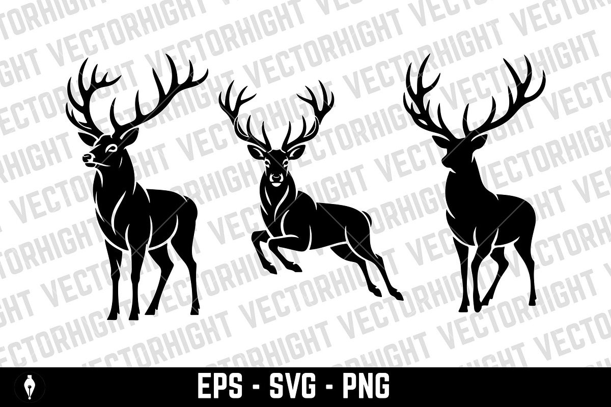 Logo of a male deer, an Animal Illustration by Vectorhight (Photo 2 of 3)