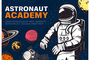 Astronaut Academy. Galaxy And Space