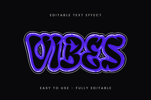 Neon Graffiti Bubble Text Effect preview 5